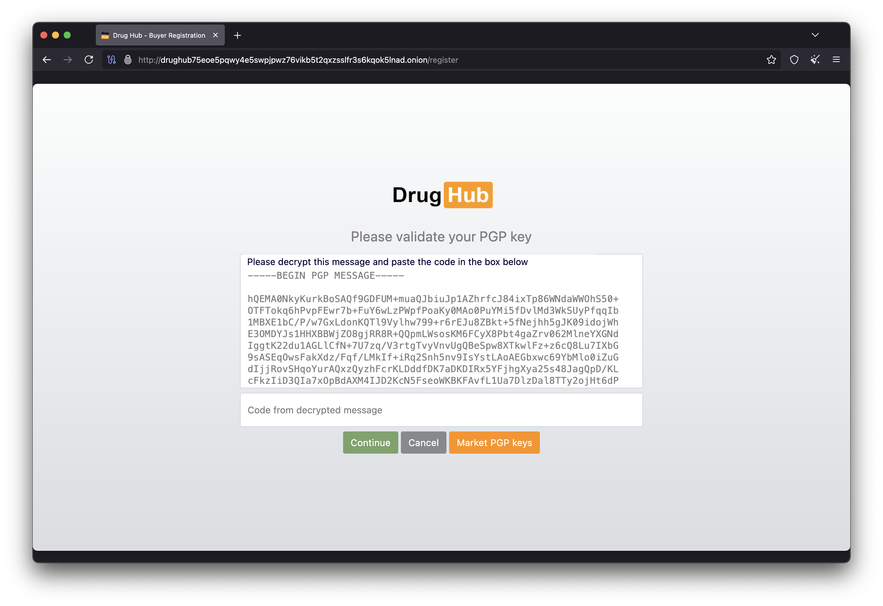 DrugHub PGP Validation